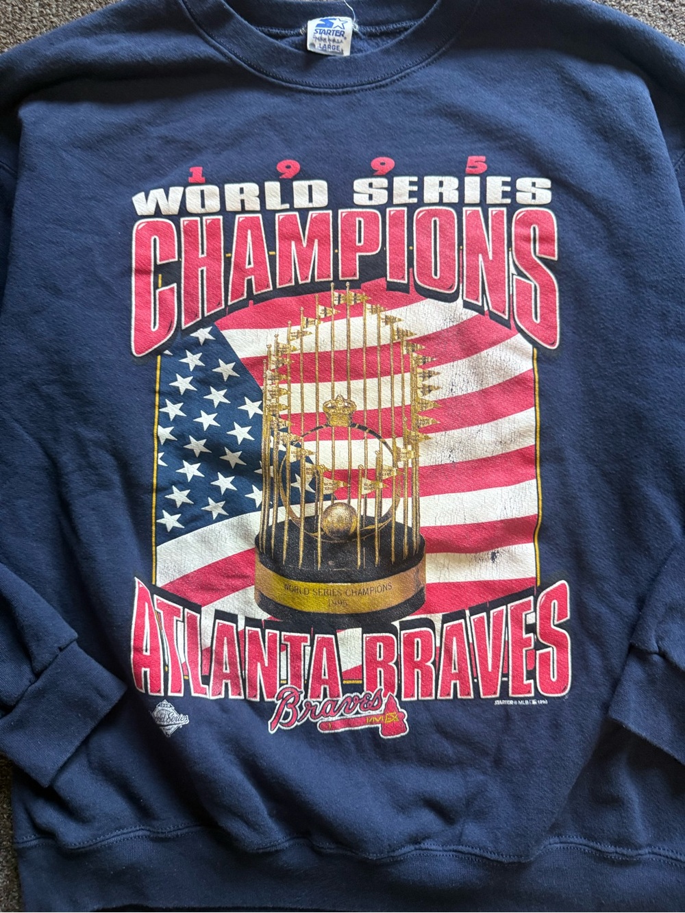 Vintage 1995 Atlanta Braves Crewneck - Picture 3 of 5
